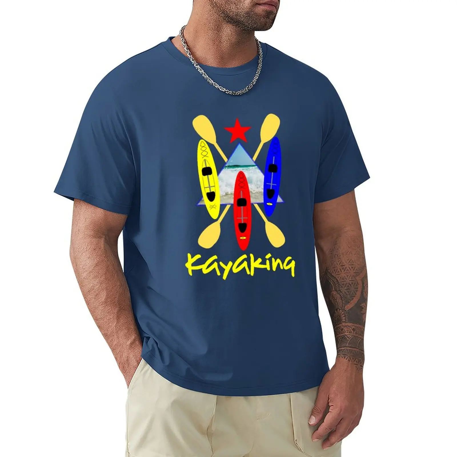 Kayaking Water Sports Fans Kayak Boats Graphic T-shirt sports fans hippie clothes men workout shirt