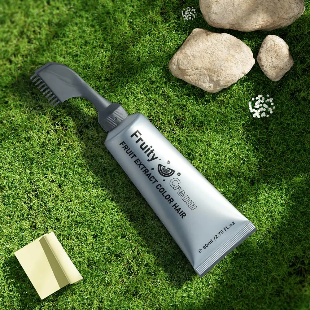 الفاكهة صبغة شعر كريم مستخلص نباتي صبغة شعر جوهر مع مشط صبغة شعر الشامبو النباتية فقاعة صبغة شعر لون الشعر غير التالفة