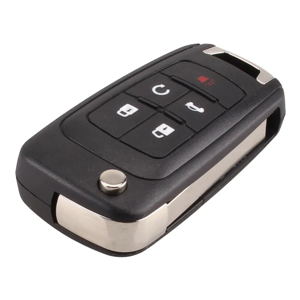 KEYYOU Flip Folding Remote car Key Shell For Chevrolet Cruze Epica Lova Camaro Impala 2 3 4 5 Button HU100 Blade image 3