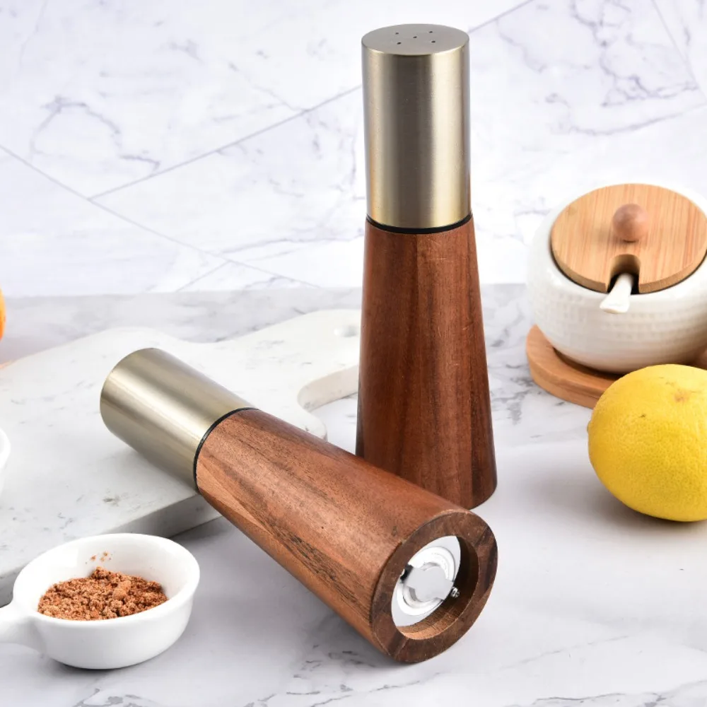

Manual Wood Pepper Mill Ceramic Grinding Core Long Serve Life Peppercorns Grinder Bottle Unbreakable Seasoning Jar Steak