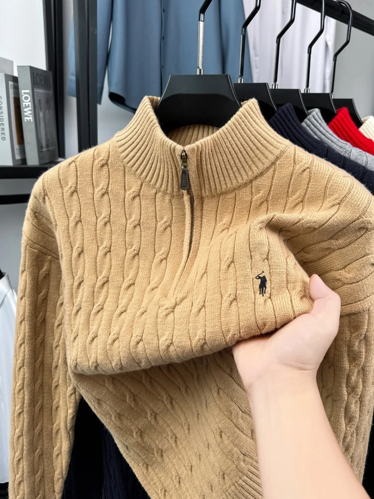高品質なハーフジップセーター。メンズファッション、ジャカード - Men'S Fashion Zip Sweater のレビューと価格