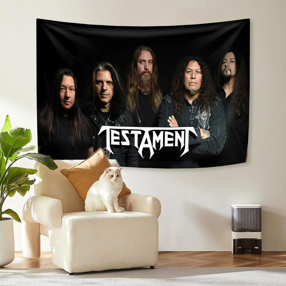 Testaments Band Tapestry Rock And Roll Music Poster Home Decoration Wall Hanging Bedroom Dormitory Background Concert Decor