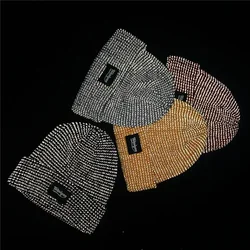 TOHUIYAN Reflective Knitted Hats Magical High Visibility Winter Warm Skull Caps Women Men Bonnet Beanie Hat for Night Walking