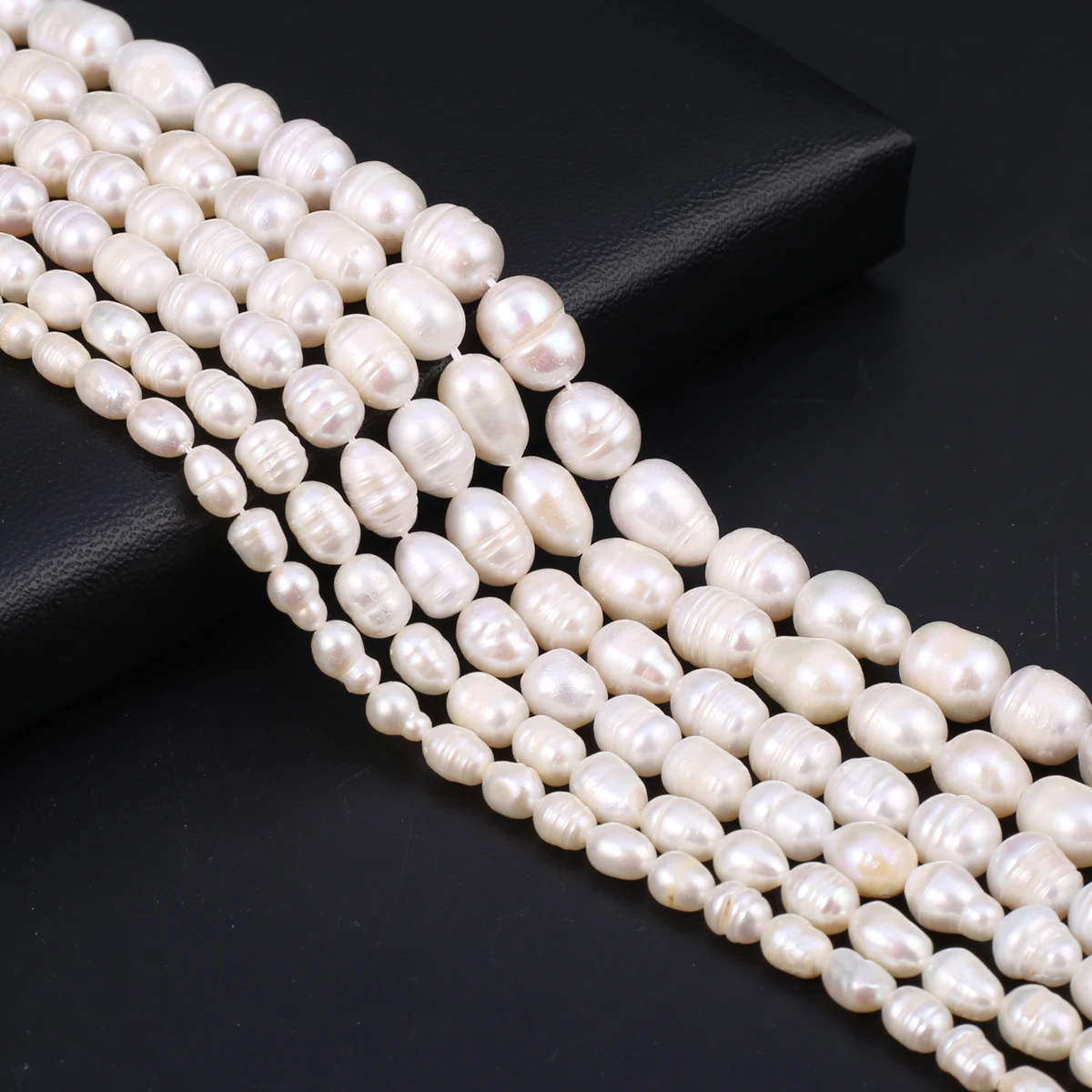 Natural Freshwater Pearl Beads Rice Shape Isolation Loose Beaded for Jewelry Making DIY Fashion Bracelet Necklace Accessories