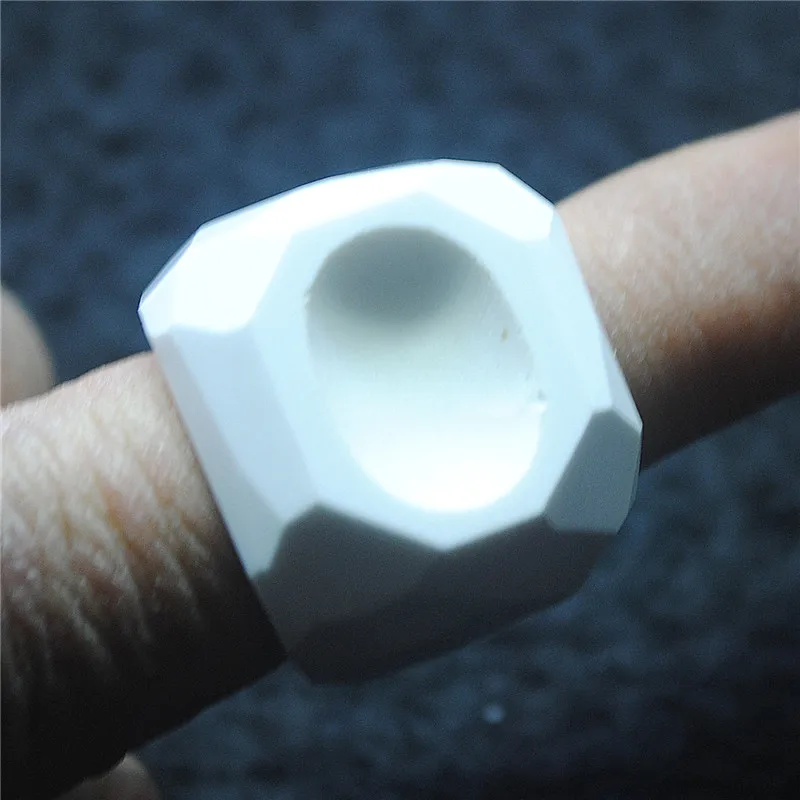 1PC Natural White Jade Men Rings For Finger Wearring 17MM Hole Diameter 3 Colors Choice Free Shippings