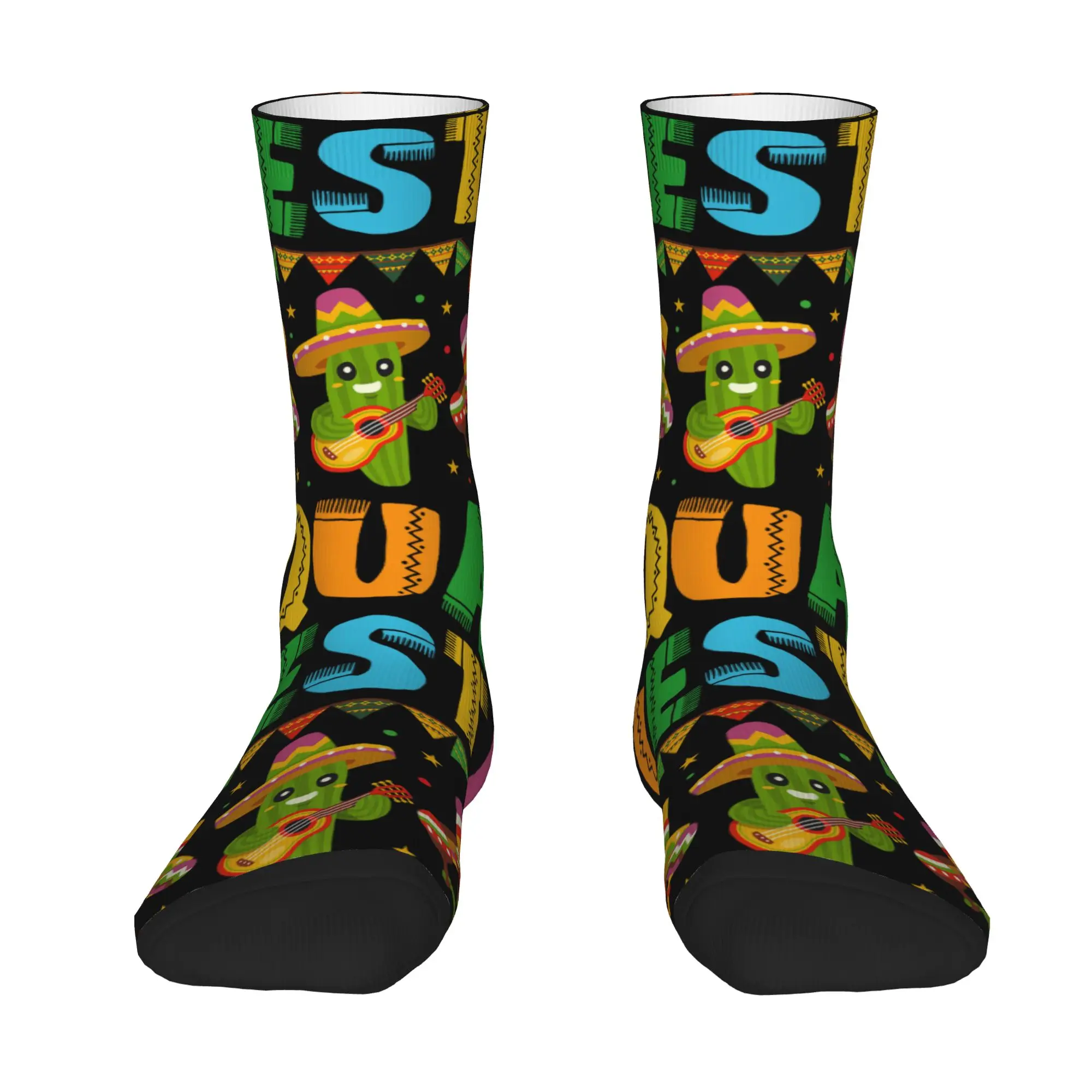 1 Pair Hip Hop Vintage Fiesta Squad Cinco De Mayo Crazy Men's Sock Unisex Cinco De Drinko Street Style Seamless Printed Sock
