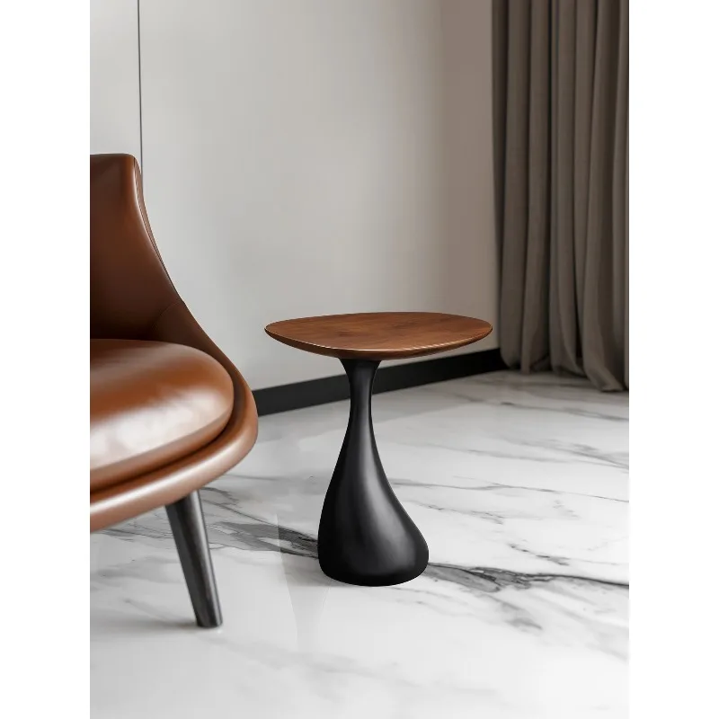 

Solid wood edge high-end living room sofa small coffee table, Italian minimalist corner table artistic side table