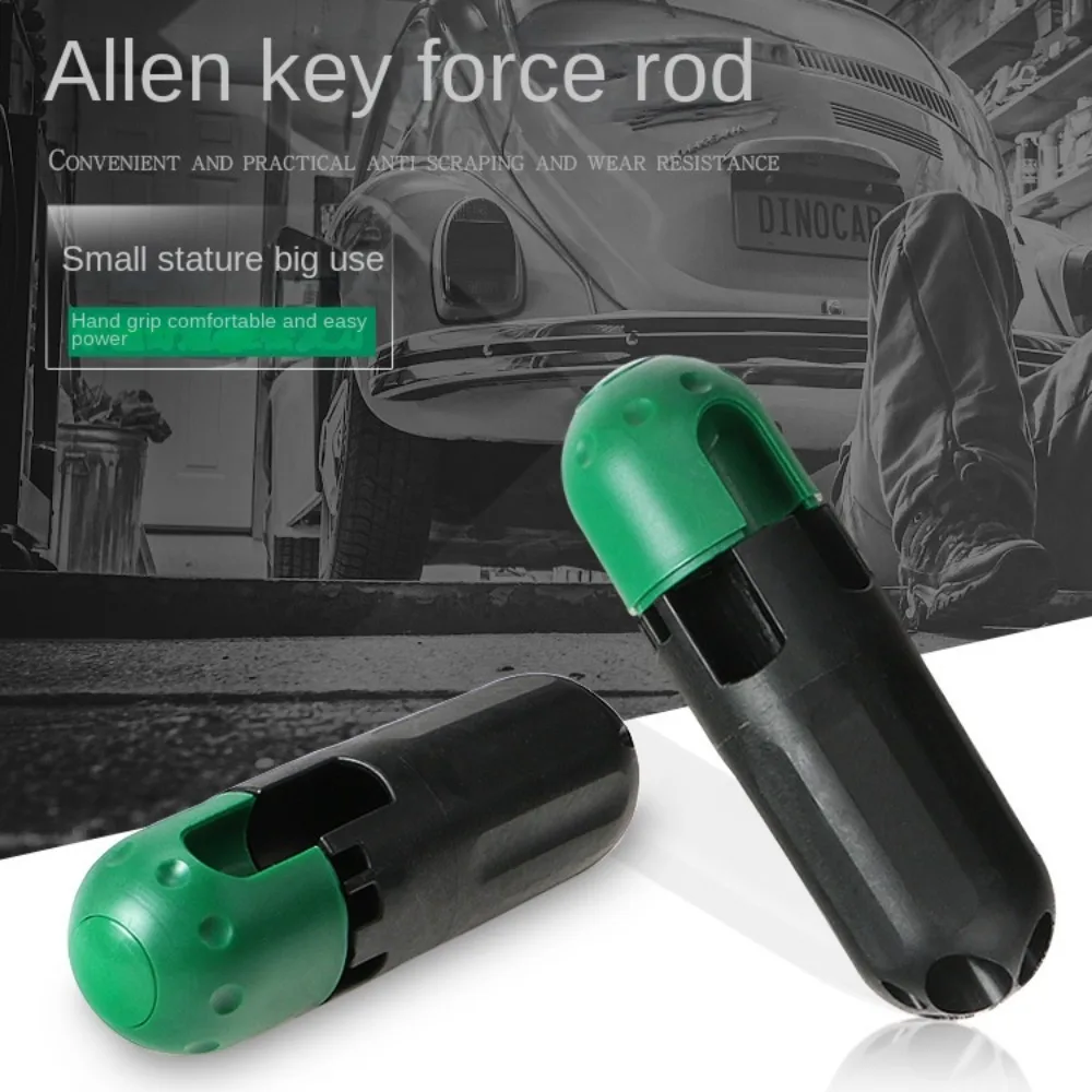 Color Contrast Repairing Steering Handle ABS Durable Hexagon Keys Hand Shank Green&gray High Torque Wrench Booster Bar