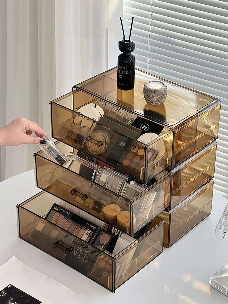 

Transparent Drawer Makeup Organizer Cosmetics Eyeshadow Palette Organizer Acrylic Makeup Storage Box Brush Lipstick Holder