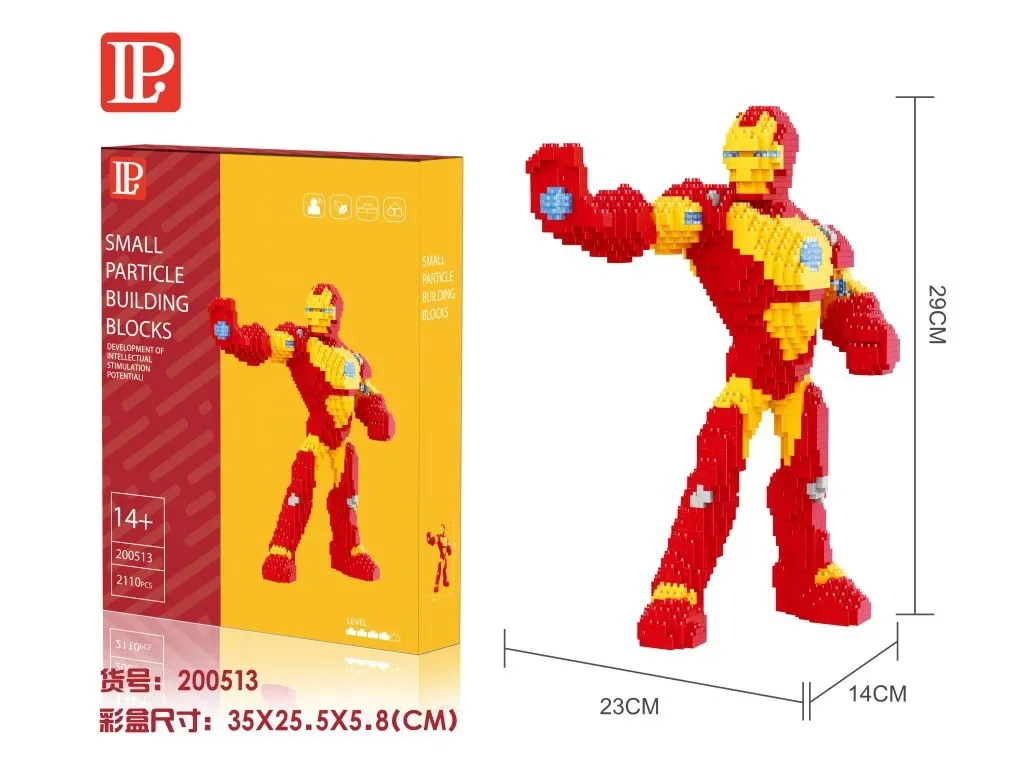 Marvel Micro Building Block Spiderman Iron Man Hulk Super Heroes Assembled Model Captain America Mini Brick Figures Toys For Kid