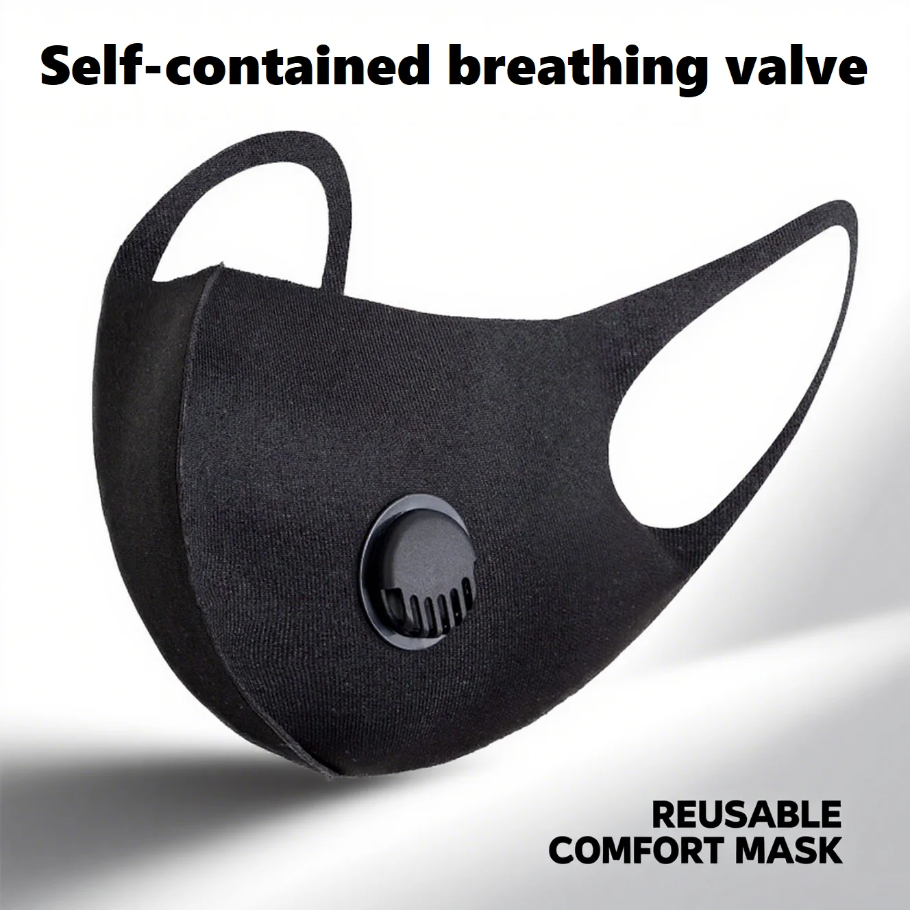 Adult mask with respiratory valve Lightweight and breathable Pure colour Simple and portable Suitable for outdoor