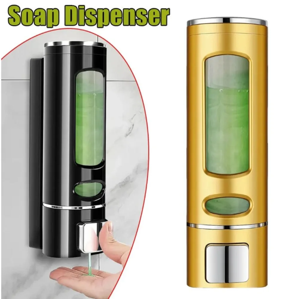 400ml Manual Press Soap Dispenser Pump Wall Mounted Refillable Liquid Hand Wash Container Bottle Kitchen Bathroom Sink Counter