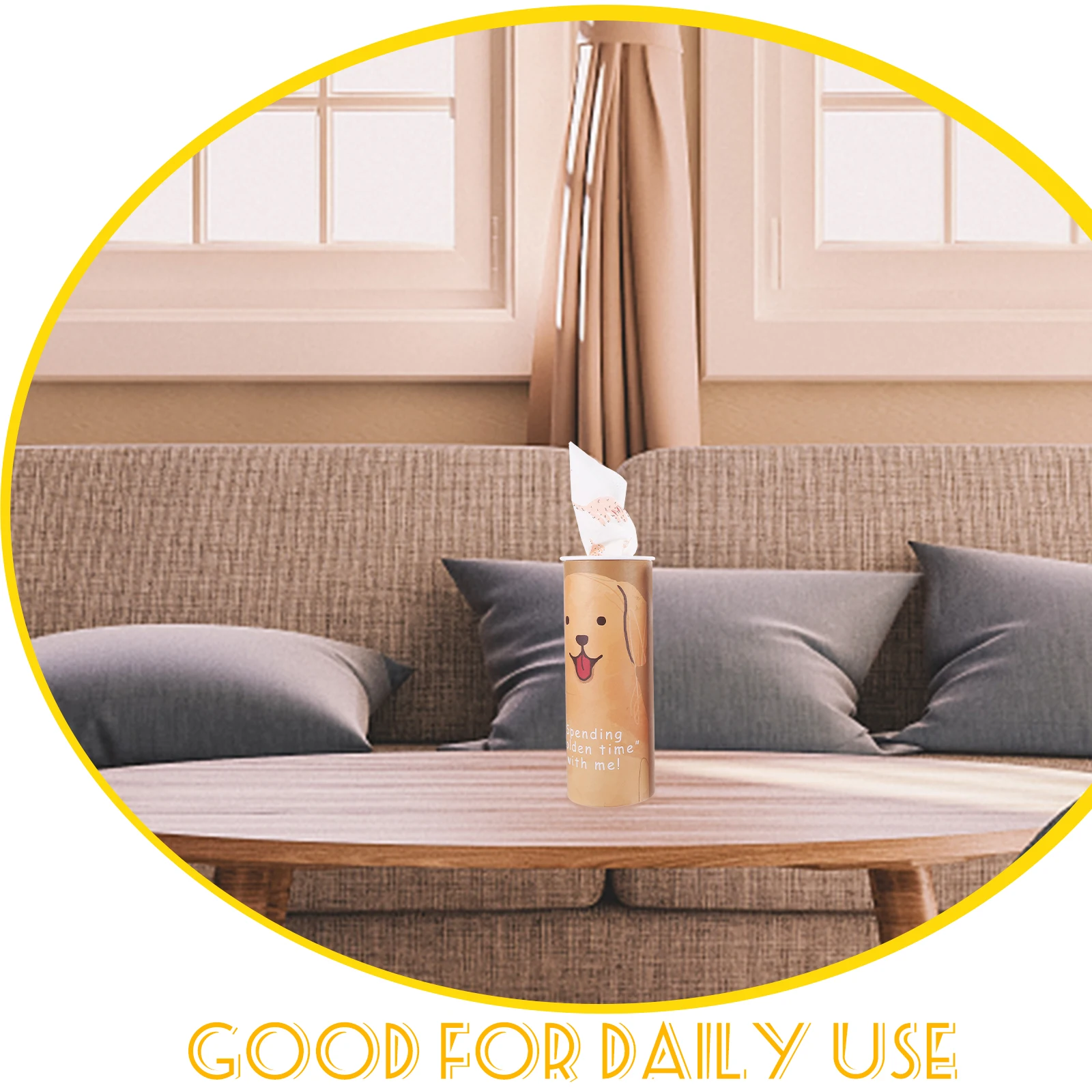 

3Pcs Car Tissue Holder with Round Design for Cup Holder Cylinder Tissue Tube Travel Facial Wipes Portable Tissues for Car Use