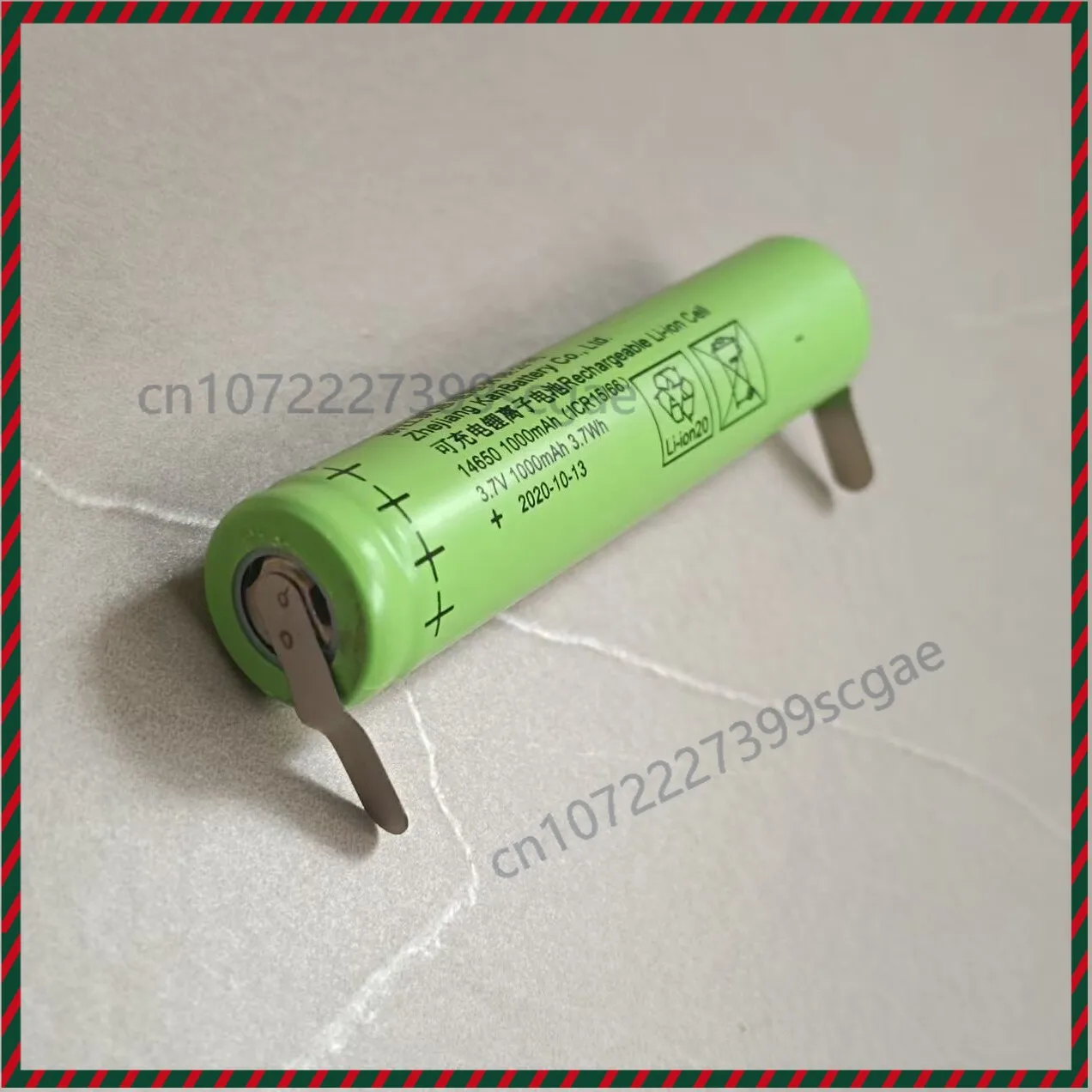 8pcs For Generic ICR14650 3.7V 1000mAh Rechargeable Lithium Battery With Nickel Tabs