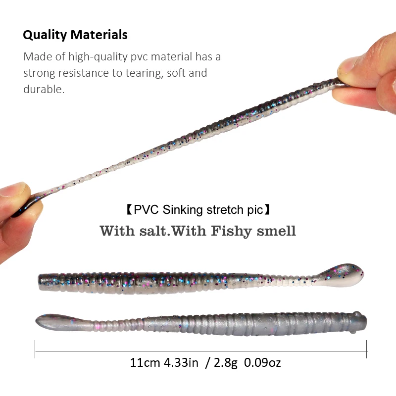 مجموعة طعوم صيد من السيليكون الصناعي الناعم ، سبيكة عائمة ، طُعم دودة متذبذبة بحرية ، دودة غارقة ، كلها لصيد الأسماك ، 50: إغراء #4