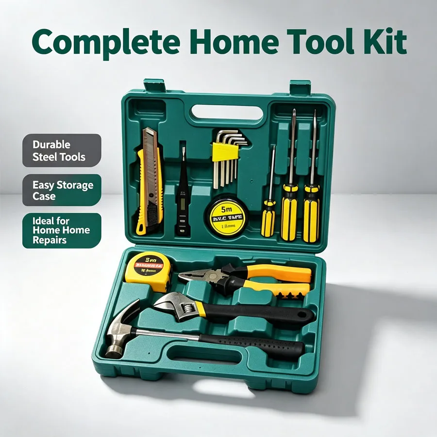 Toolbox Combo All-in-One Hardware Multi-Function Maintenance Tools Set for Daily Household Use