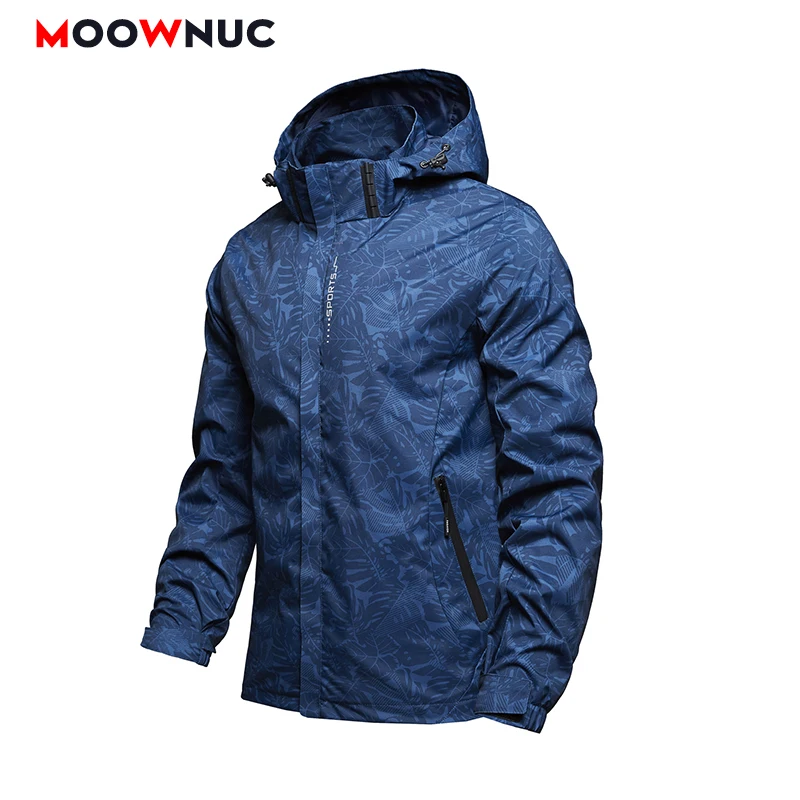 Windbreaker Men\'s Jacket Camping Male Coats Hooded Zip-up Spring New Outdoors Overcoat Youth Windproof Hombre Casual Coveral