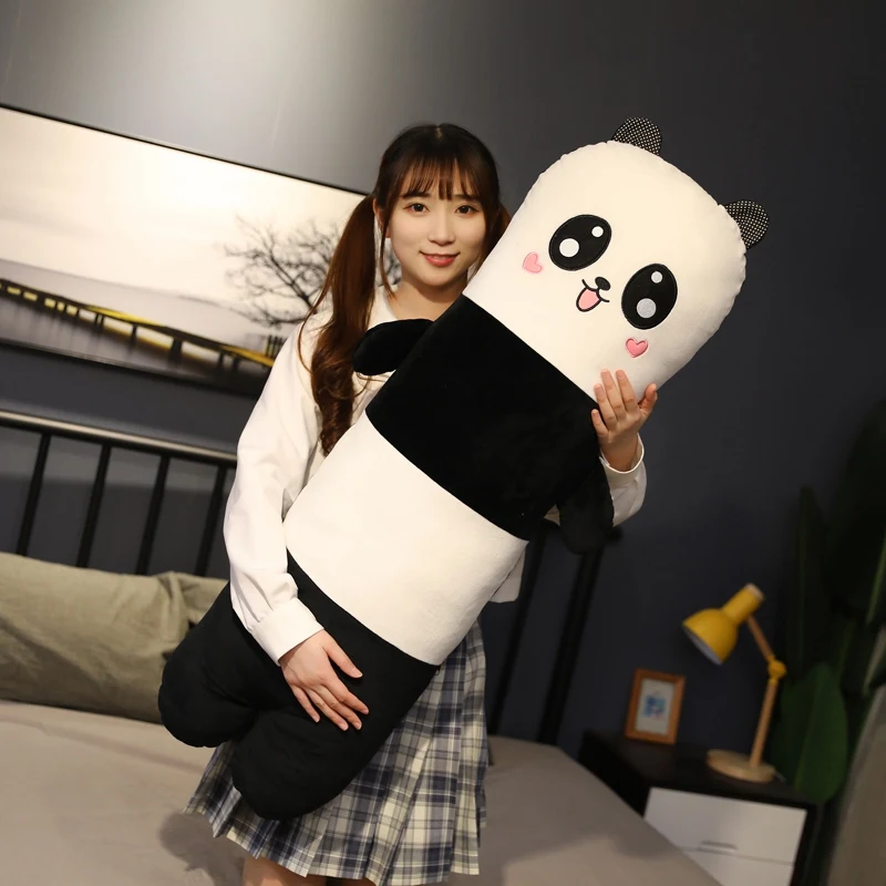 Cute Cartoon 50-110cm Stuffed Long Throw Pillow Plant Animal Bunny Panda Creative Super Soft Funny Girl Birthday Gift Home Decor