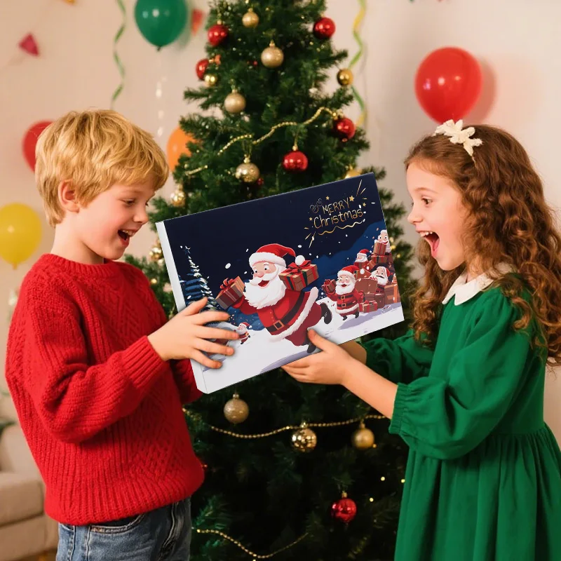2025 Christmas Advent Calendar Empty Box 24 Days Countdown Fillable Gift Box Christmas New Year Party Kids Surprise DIY Gift