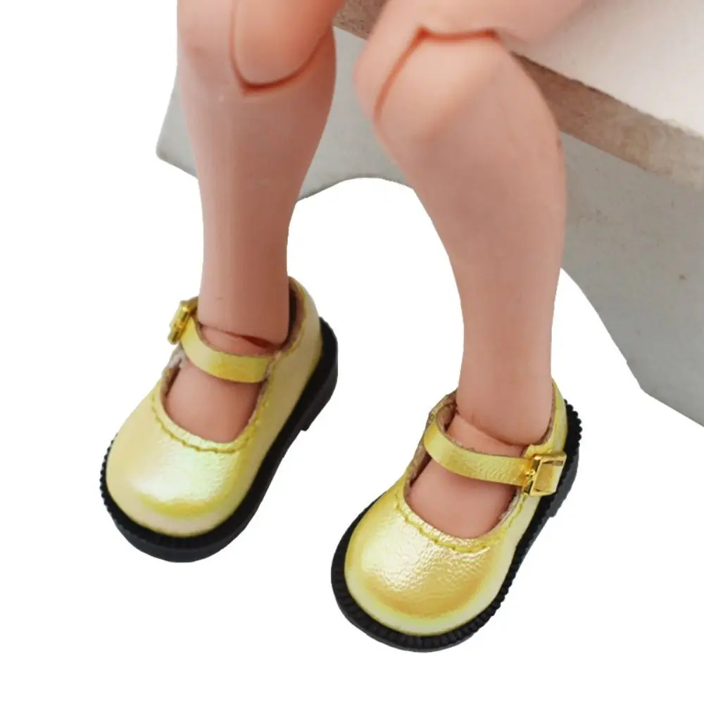 PU Leather 10cm Cotton Doll Shoes Lightweight Shoes Doll Doll PU Leather Shoes Cute 1 Pair Leather Boots Children Toys