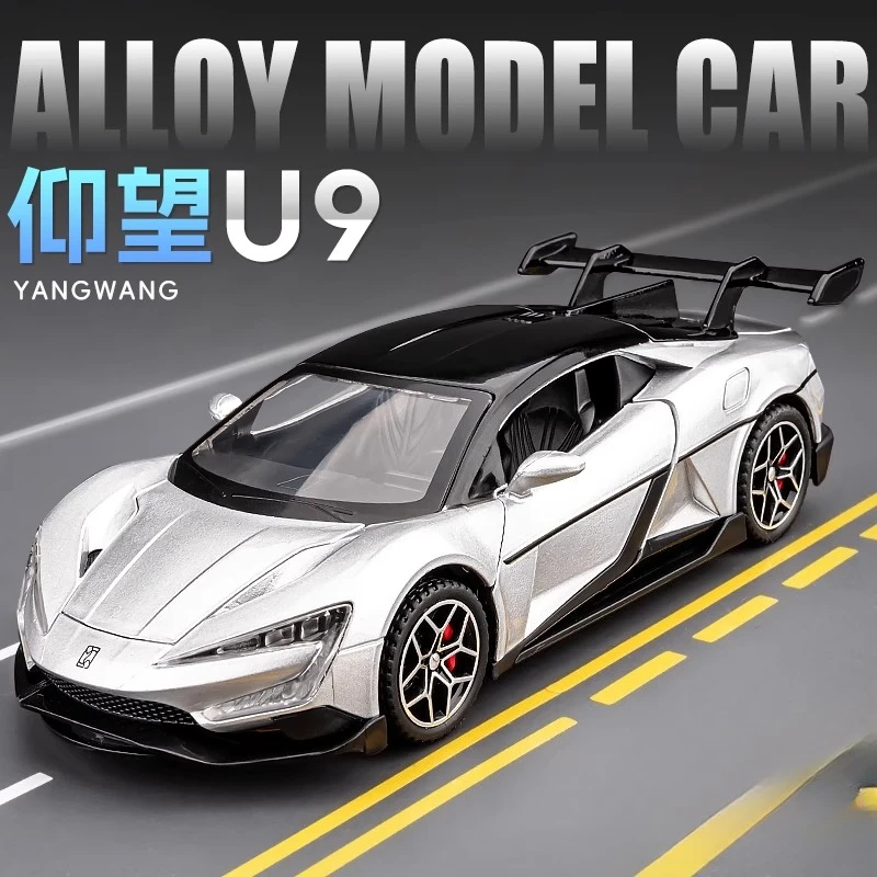 

1:24 BYD LOOK UPAT U8 U9 ideal L9 AITO M7 M8 M9 SUV Diecast car Model Sound & Light Pull Back Children Toy Trendy Display