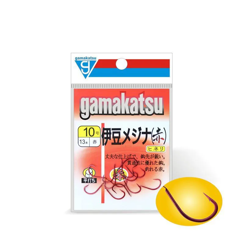 1 шт./упаковка рыболовные крючки Gamakatsu колючий рыболовный крючок импортный Gamakatsu Bean Red