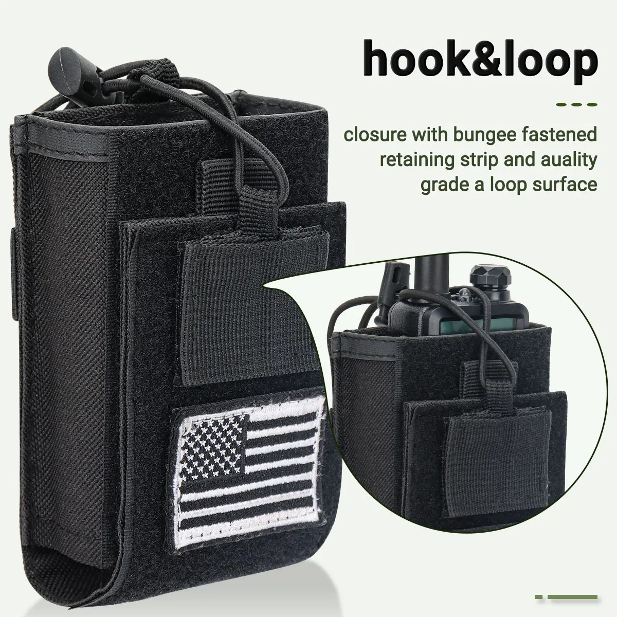 Tactical Radio Holder Radio Case Molle Radio Holster Military Heavy Duty Radios Pouch Bag for Baofeng UV-5R AR-152 Two Way Radio