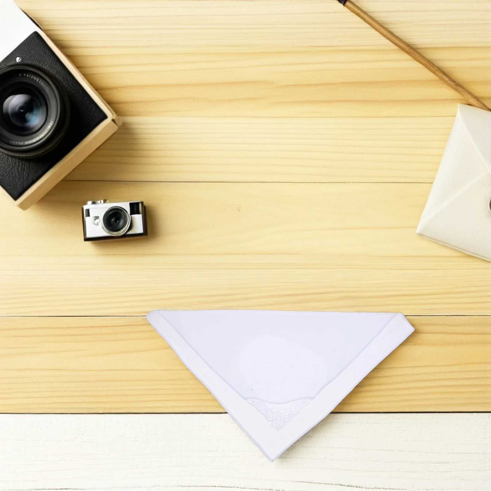 6개입 수제 자수 레이스 손수건 재사용 가능한 두꺼운 면 여성용 빈티지 스타일 포켓 스퀘어 11x11 인치