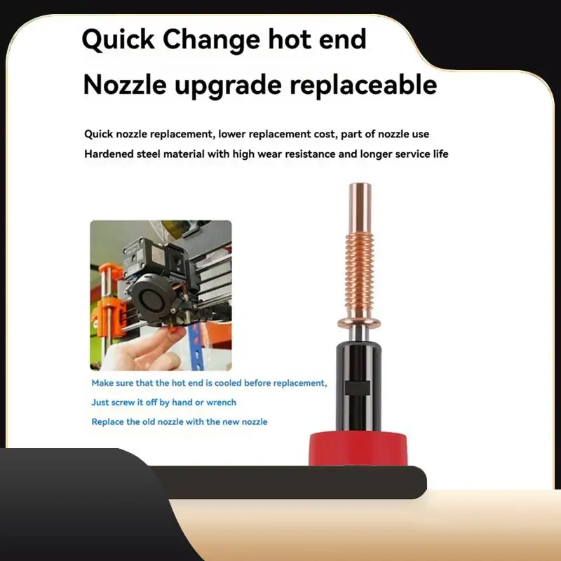 

Для экструдера REVO Hotend, сопло из закаленной стали с высоким расходом, сменные сопла 0,4 мм, аксессуары для 3D-принтеров-T44C