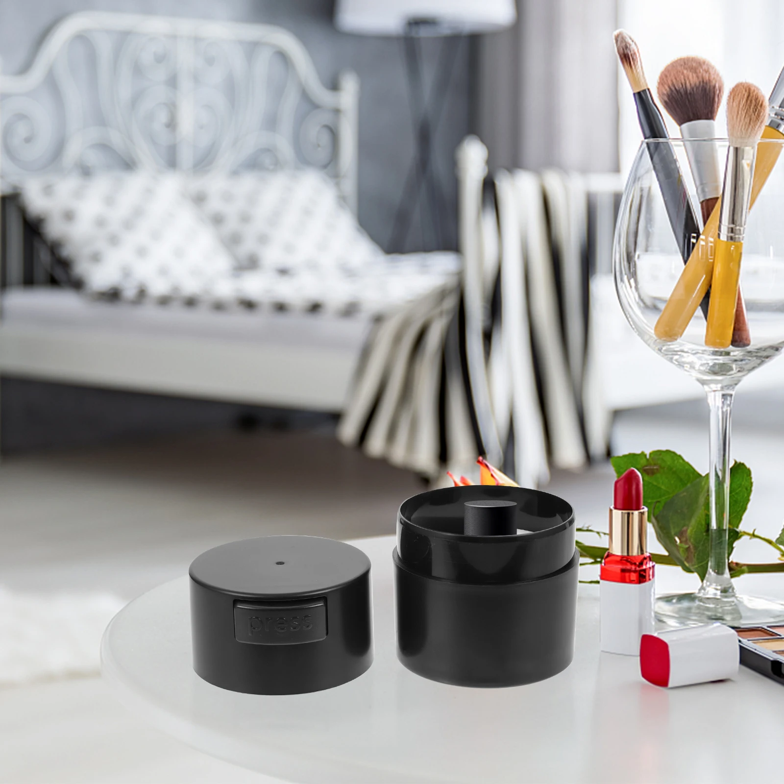 Pote de cola hermético para extensões de cílios, tanque de armazenamento seco reutilizável, mantém adesivo fresco mais longo, presente ideal para artistas de cílios