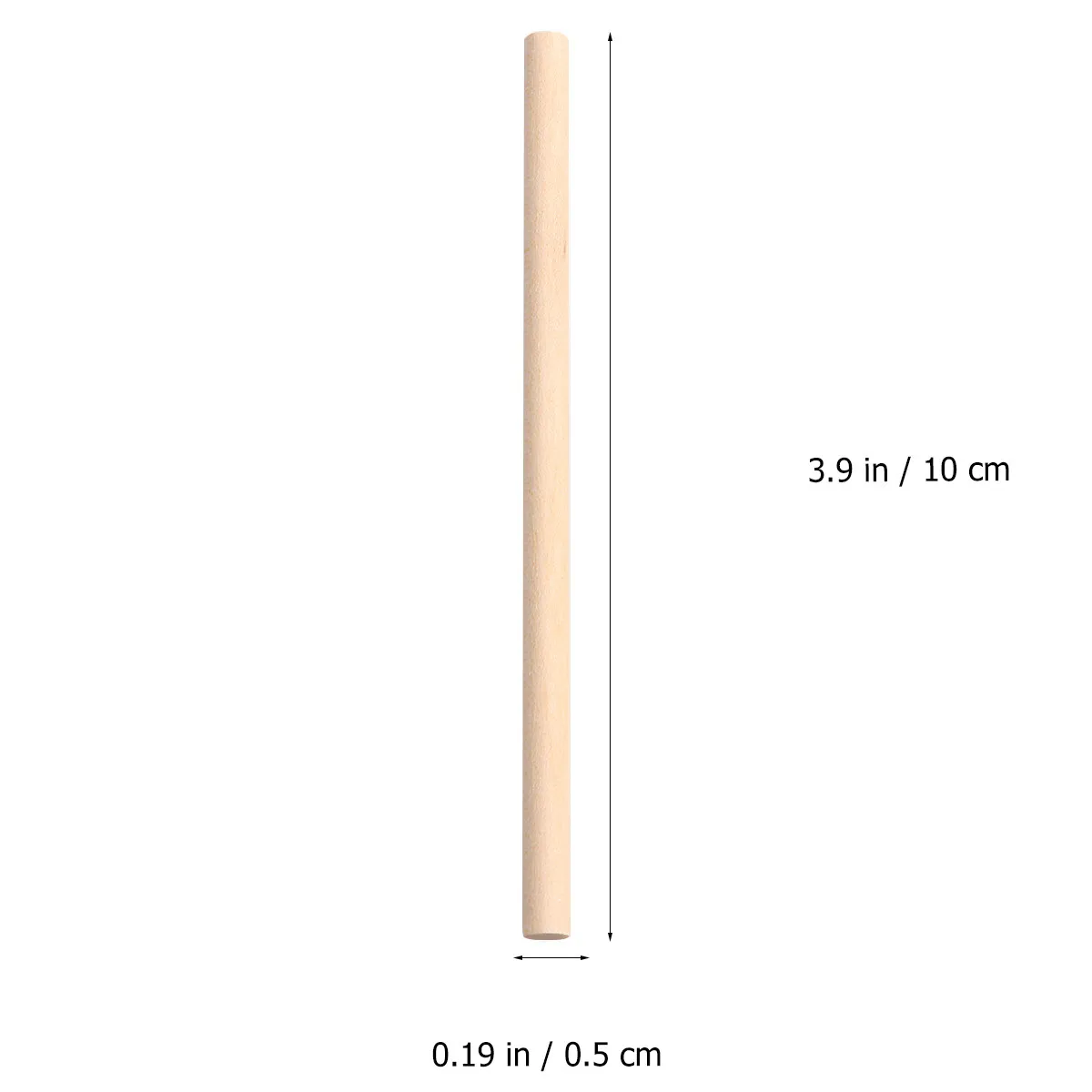 200Pcs Hardwood Wooden Dowel Rods 10x0.5cm Precision Cut Smooth Surface for Craft Making Wood Projects DIY Home Decor Supplies