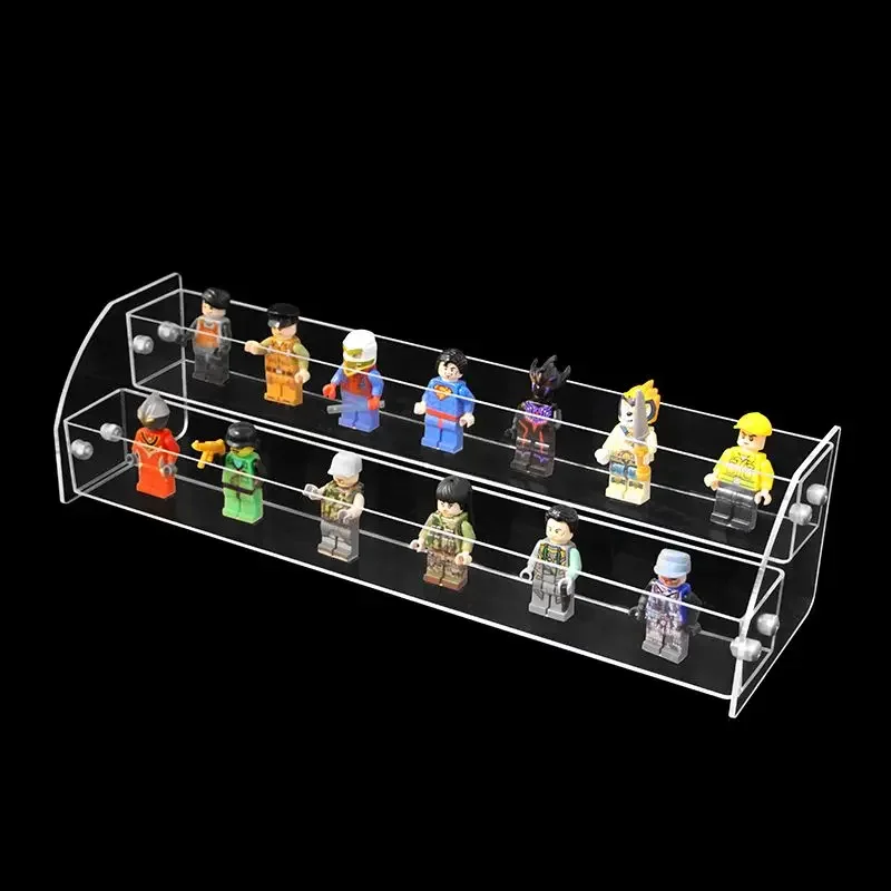 Large Capacity Phantom Ninja Lego Figurine Storage Box Staircase Display Rack Elevated Platform for Small Doll Figurines