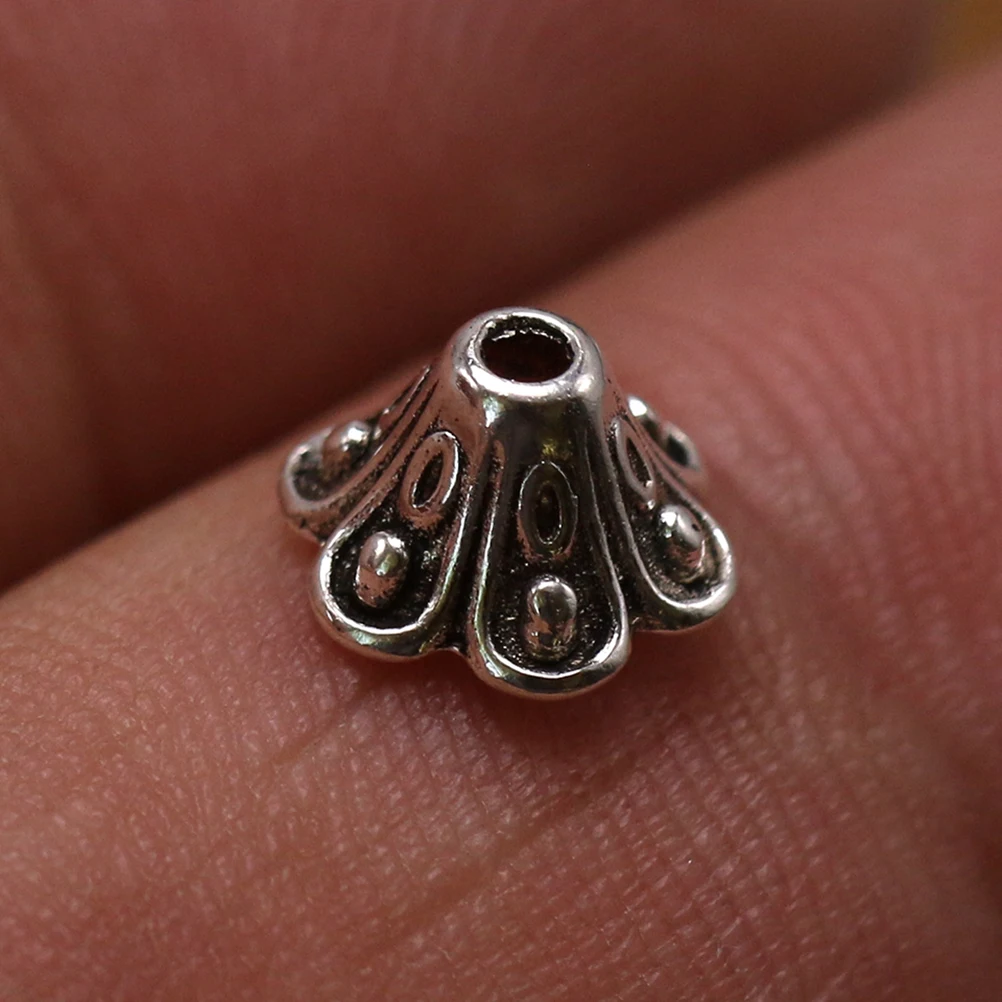 

100pcs Jewelry Beads Alloy Lily Caps Fashion Pendant DIY Charms Making Bracelet Metal Charm Accessories Handmade Craft
