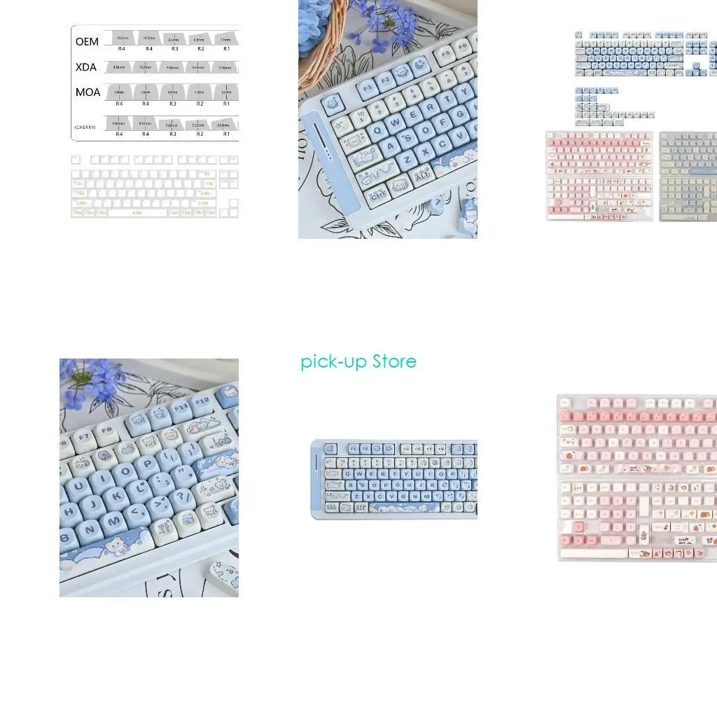 

Q5WA Механические клавиатуры энтузиасты 144Key PBT Keycap Установка в клавишах MOA профиля