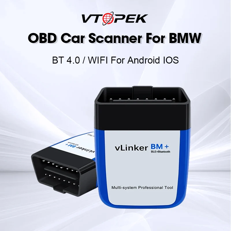 

Vtopek vLinker BM ELM327 For BMW OBD Scanner WIFI Bluetooth 4.0 OBD2 OBD 2 Car Diagnostic Auto Scan Tool Bimmercode ELM 327 V2.2