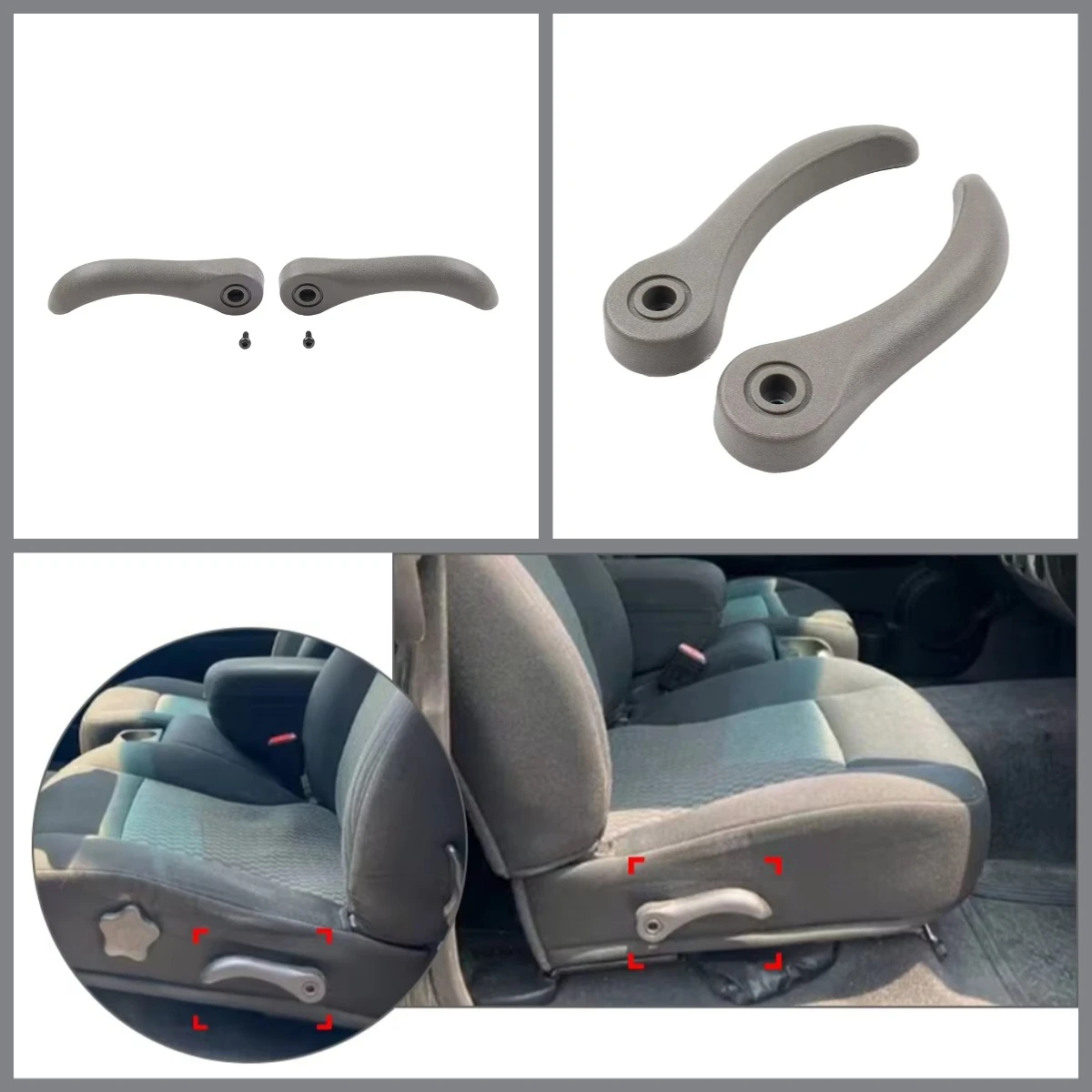 Accessories For Chevrolet For GMCFor HummerFor Olds 12473018 88935261 1 Pair Gray Car Seat Back Adjustment Handle