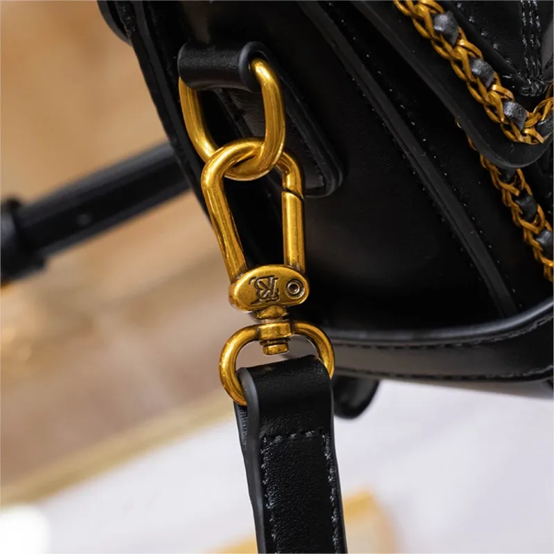 Women\'s handbag genuine diamond grid handbag women\'s 2024 new high-end designer crossbody shoulder small square bag