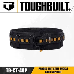 TOUGHBUILT-Cinto acolchoado, fivela de aço, suporte traseiro, fivela de metal espessada e alargada, proteção contra cintura, TB-CT-40P