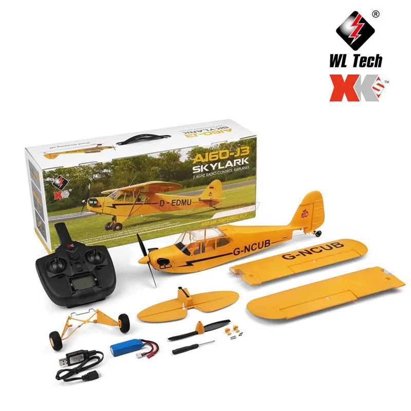 Wltoys-avión teledirigido A160, aeroplano Original de 4 canales, Motor sin escobillas, Motor de Radio, envergadura de espuma al aire libre, juguete de regalo para adultos y niños