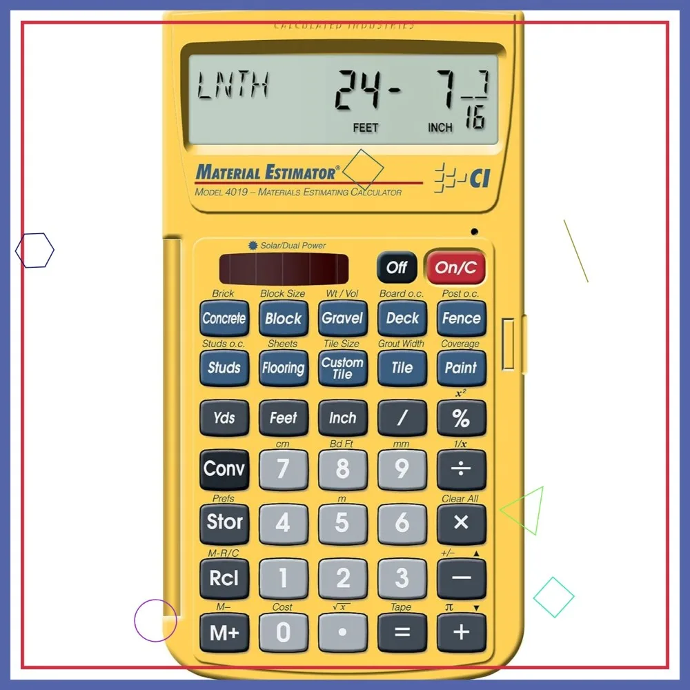 آلة حاسبة تقدير المواد لمشاريع وبناء DIY |   حساب التكلفة السهلة للأقدام والبوصات والساحات