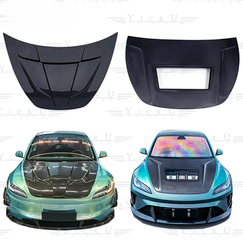 

High Quality CMST Carbon Fiber Hood Body Kit Hood Front Hood Suitable for 2023 Model 3