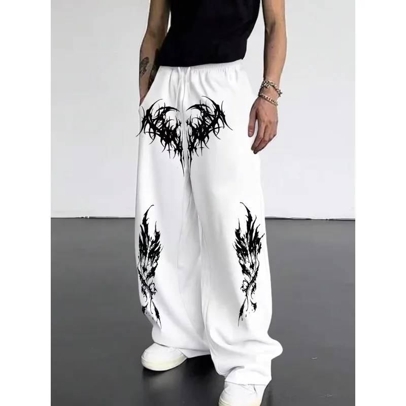 

Original Design Gothic Dark Style Men's Casual Sports Jogging Pants, The First Choice for Spring Campus Fashion
