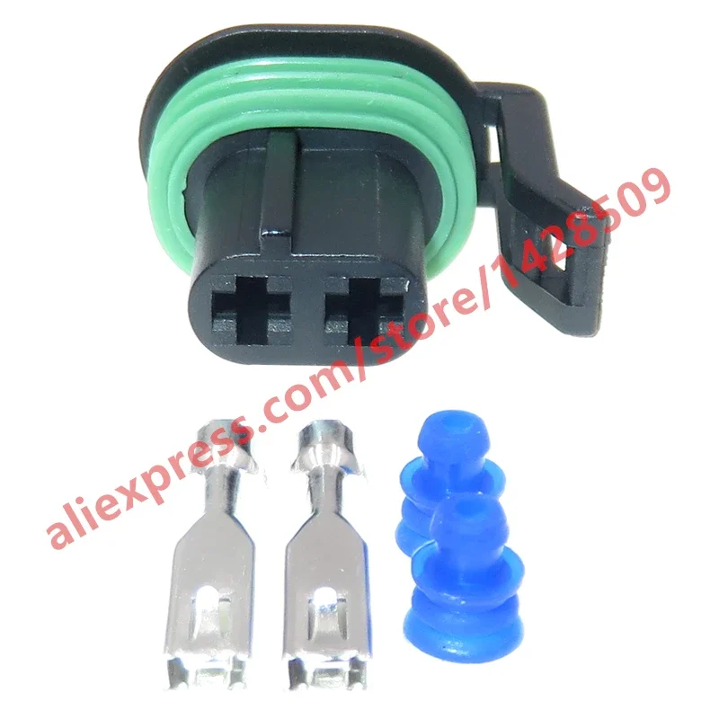 1 Set 2 Pin 12185026 Automotive Wiring Sealed Socket Waterproof Connector Auto Cable Wiring Plastic Plug