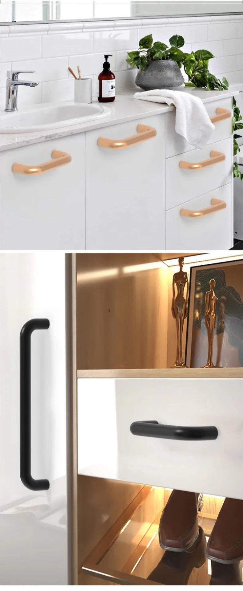 Moderne minimalistische Griffe für Schränke, Kommoden, Schranktürgriffe aus massiver Aluminiumlegierung, Schrankgriffe für Schubladen, Küchenmöbelbeschläge – Detail 11
