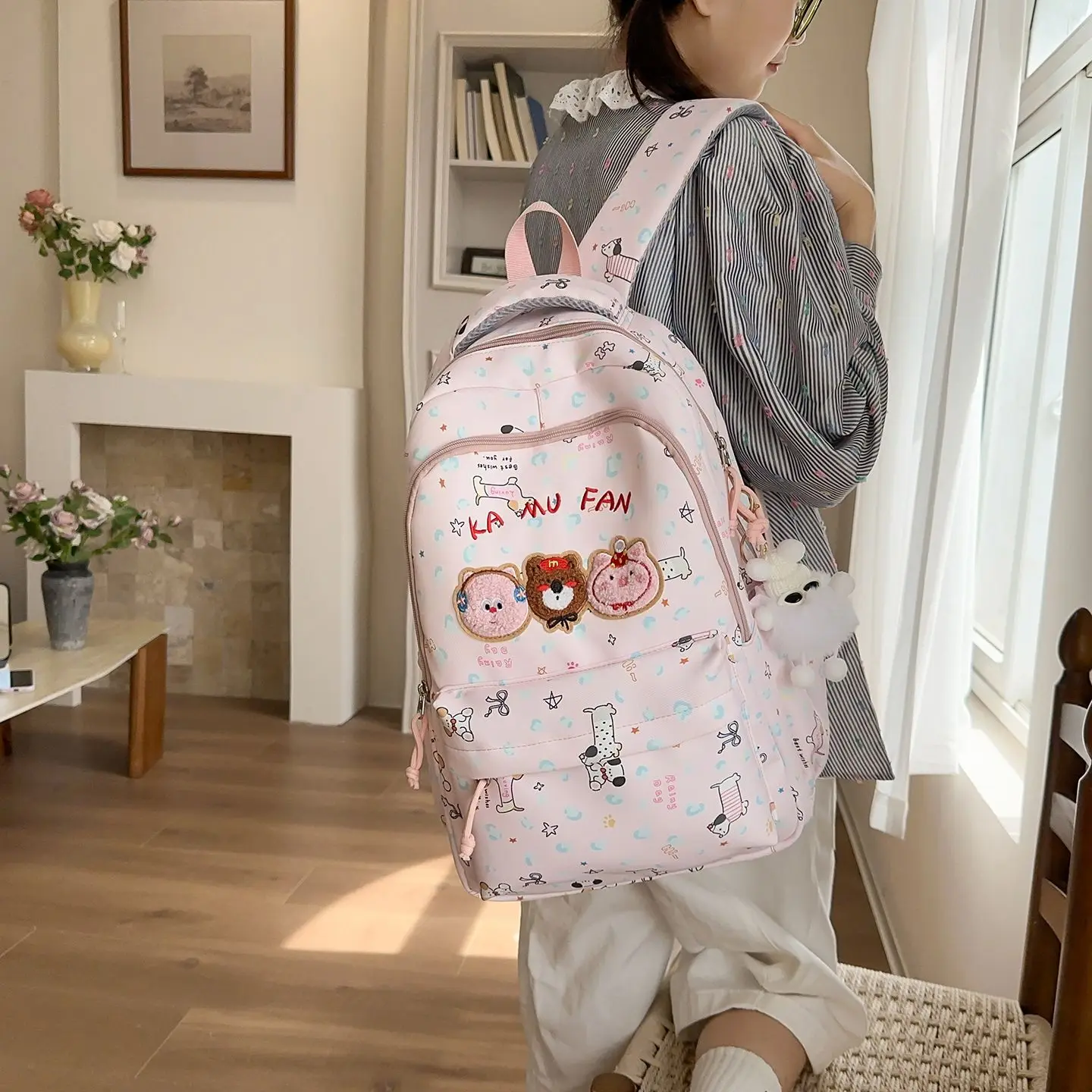 Girl School Bag Backpack Back Pack For Teenager Women Children Female Pink Schoolbag Primary High Bagpack Class Teens Child Kids