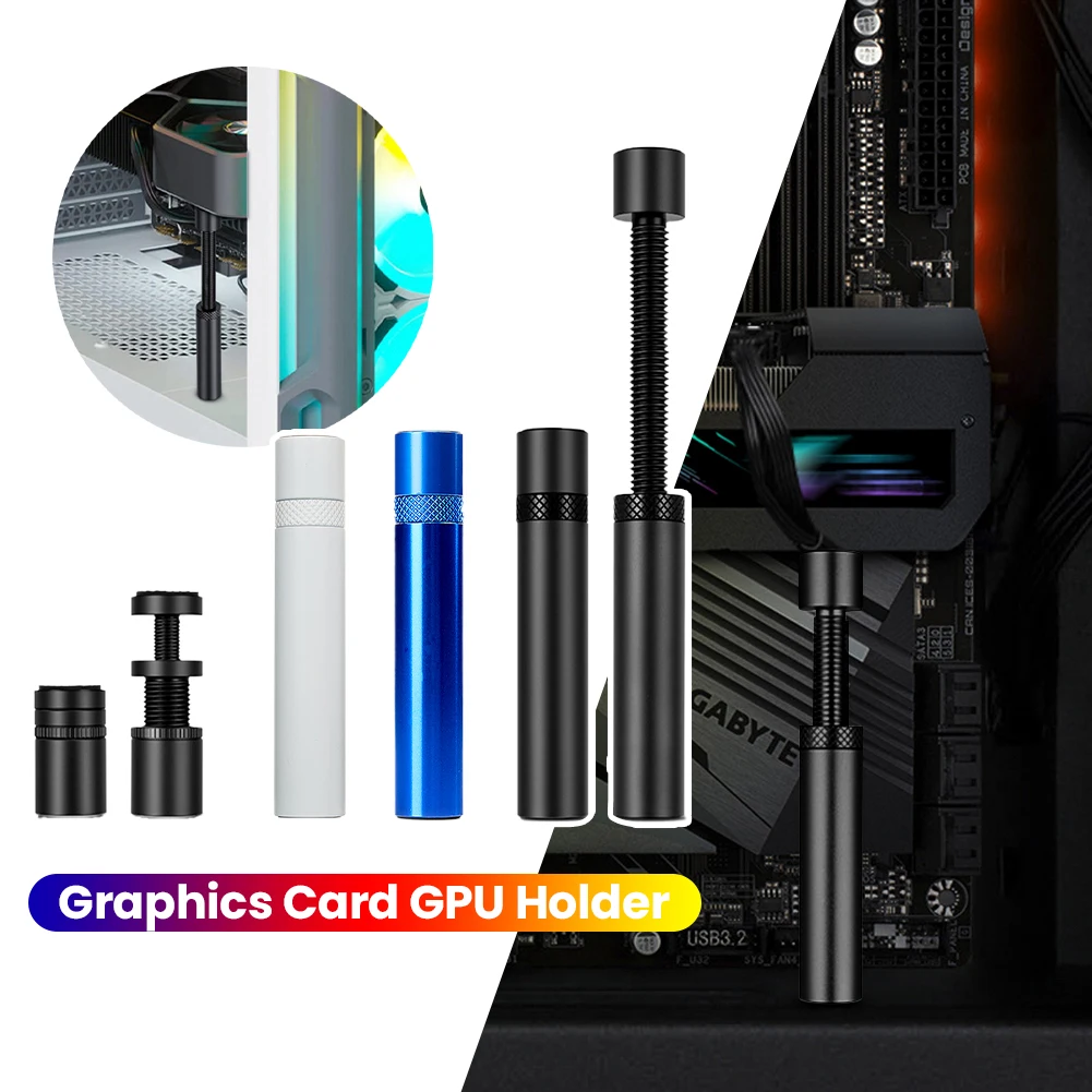 Graphics Card GPU Brace Support Aluminum Alloy Video Card GPU Holder Graphics Cards Support Stand Computer PC Case Mount Bracket