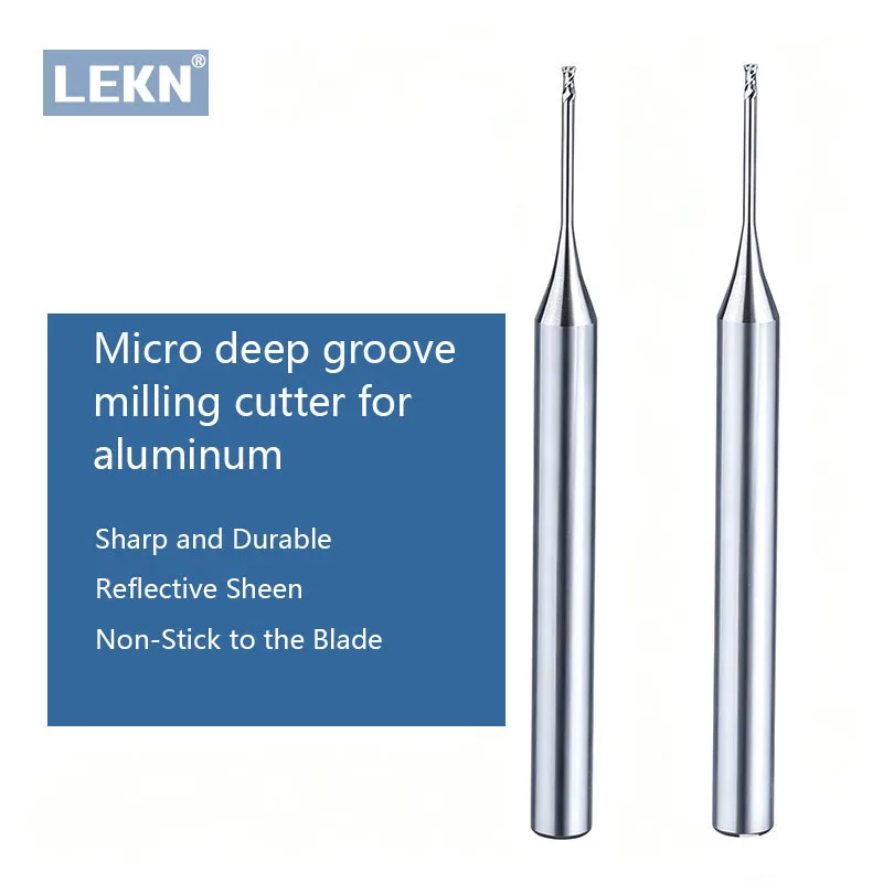 2-edge aluminum micro-diameter deep groove milling cutter d0.2 0.3 mm Carbide CNC Tool 2/4/6/8/10/12/16/20 Lengthened Deep Hole