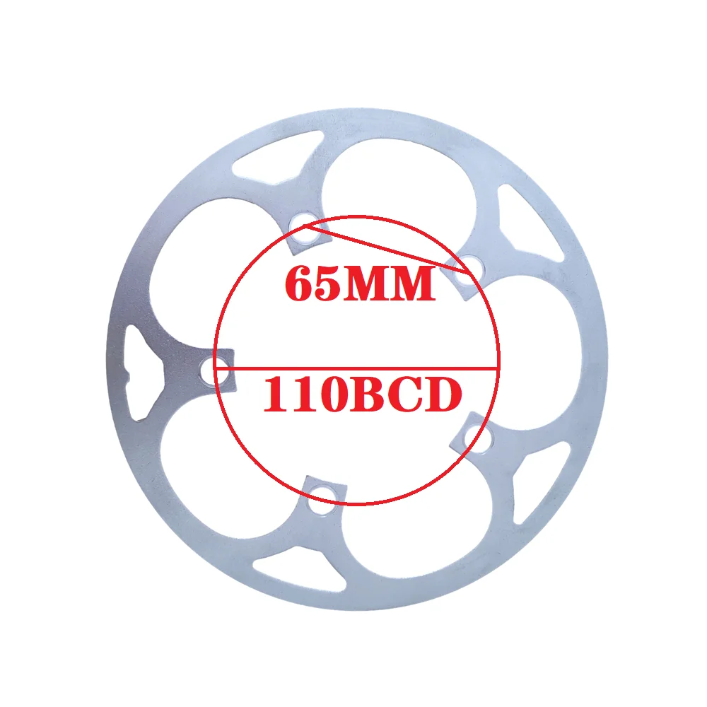 110BCD Chain Wheel Guard 44T 46T 48T 50T 53T Folding Bike Aluminum Silvery Hollowed-out Road Bicycle Protect Cover