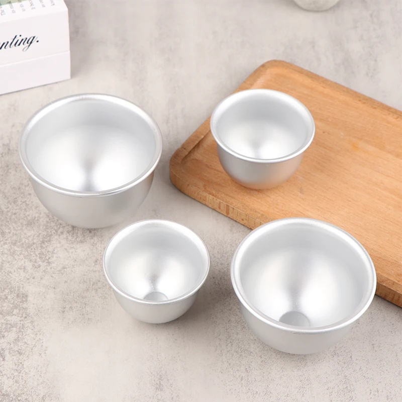 Different Round Deep Dome Anode Cake Moulds Aluminum Alloy Deep Semicircle Cake Mold Princess Skirt Mold DIY Baking Tools