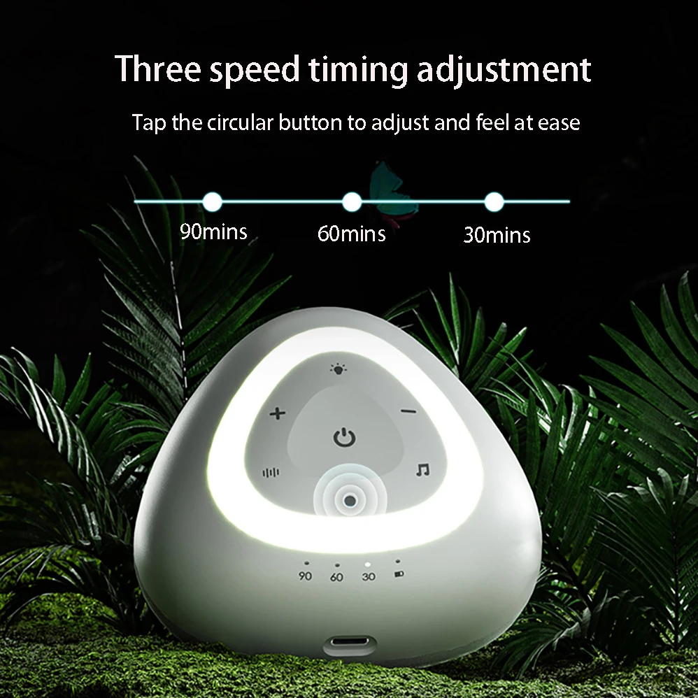 Imagem -04 - Led Night Light com tipo c Carregamento Máquina de Ruído Branco Lâmpada de Suporte Timing Lâmpada Sono Bebê 3.7v 1500mah Bateria